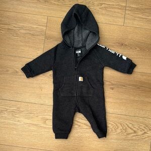 Carhartt Black Footies One Piece with Hood